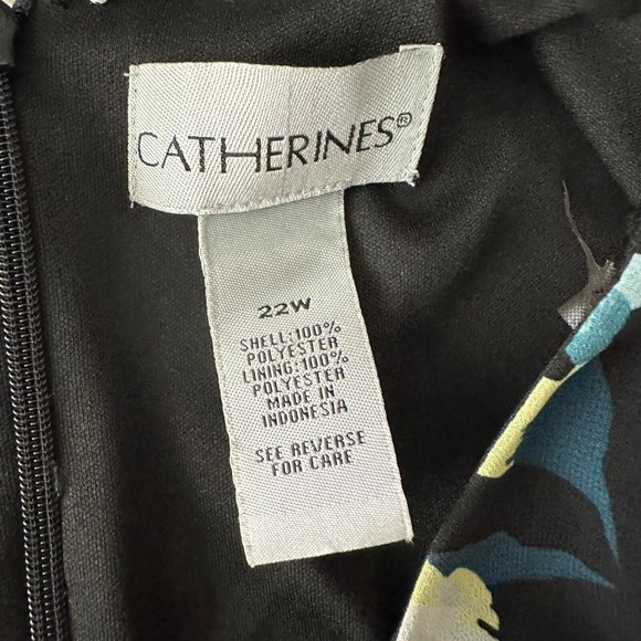 Catherines Wrap Style Floral Print Summer Dress Fully Lined Size 22W - Picture 7 of 7